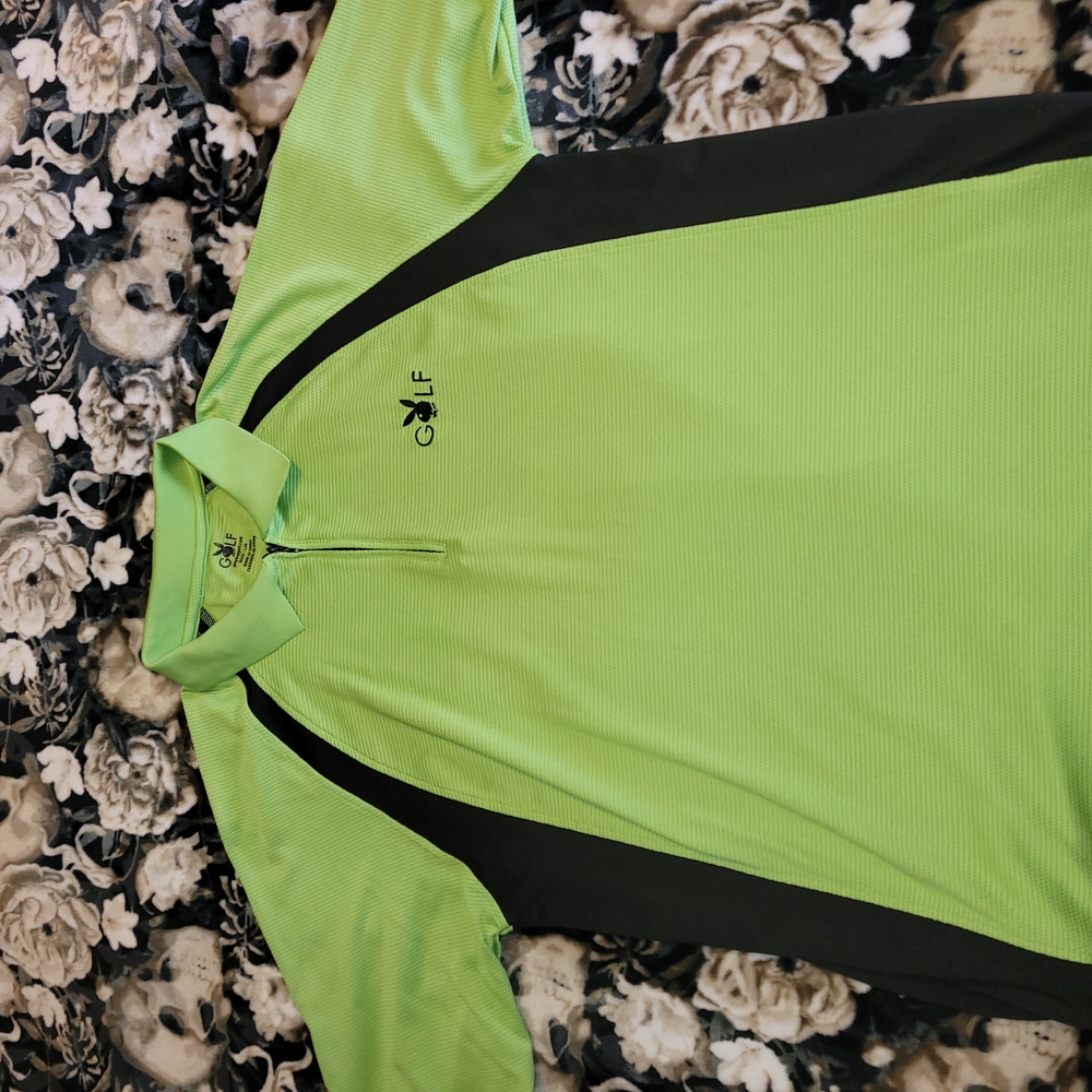 PLAYBOY Golf Polo Shirt - Green and Black
